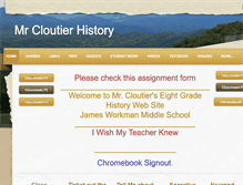 Tablet Screenshot of mrcloutier.com